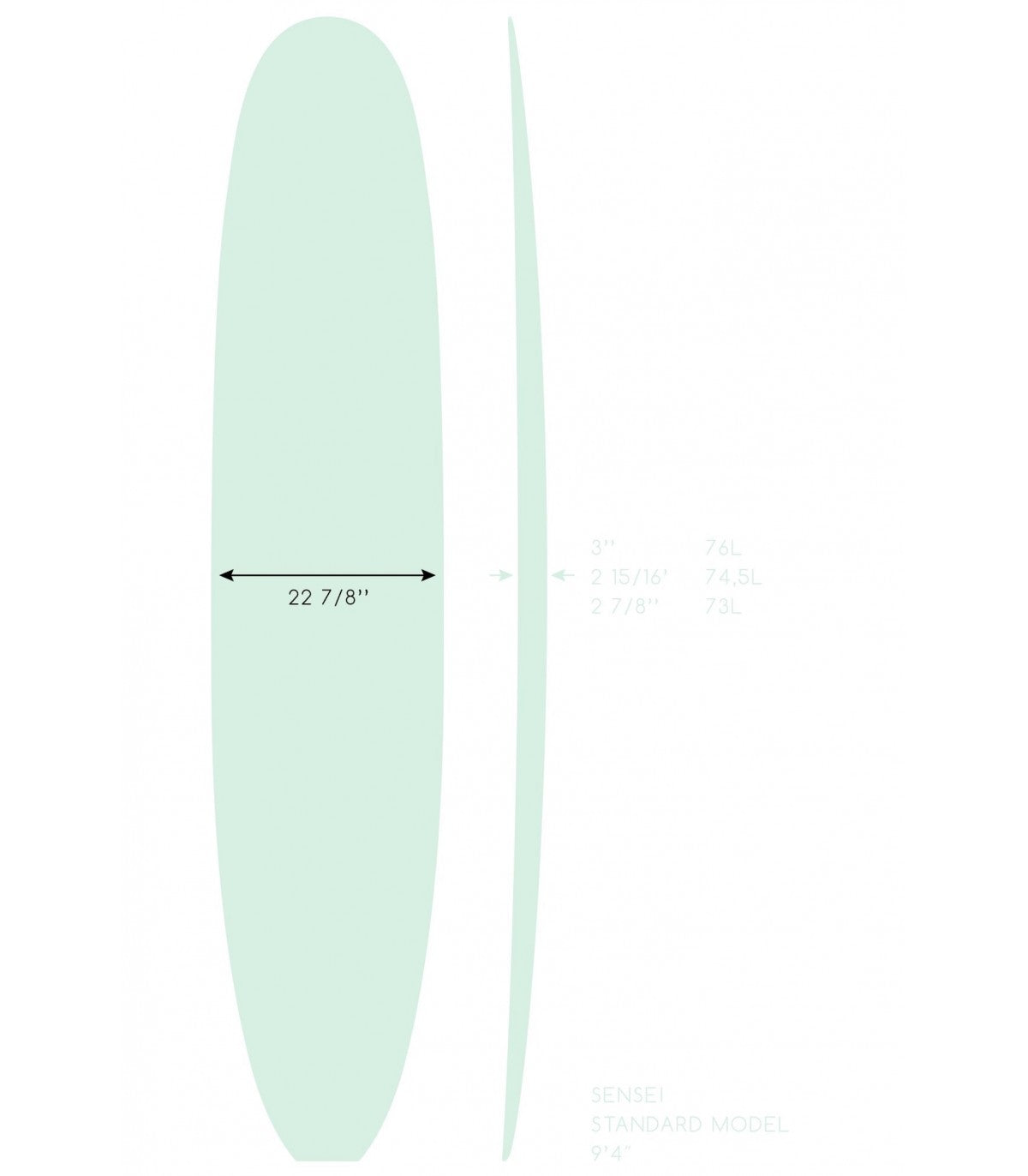 Longboard Bloodbrothers 9`4" 73L Sensei Standard Model