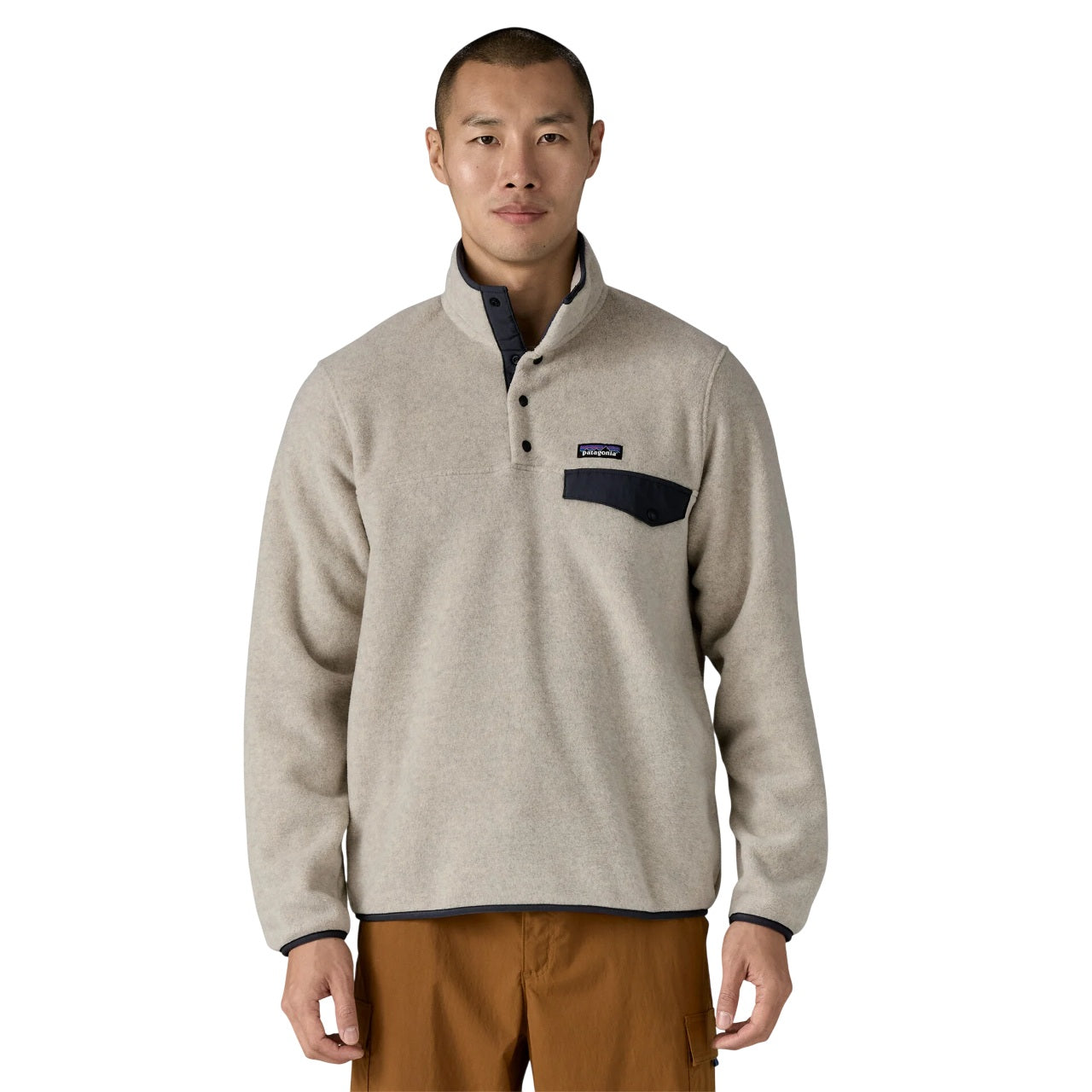 Pullover Patagonia Lightweight Synchilla Snap-T Fleece Oatmeal
