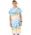 Change Poncho Rip Curl Hooded Print Towel-Boy Blue/White