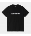 T-shirt Carhartt WIP Script Black White
