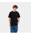 T-shirt Carhartt Script Embroidery Black/White