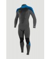 Fato Surf O`neill 4.3mm Epic Júnior Back Zip Black/Graphite/Bali Blue/Deep Sea
