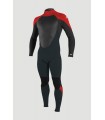 Fato Surf O`neill 4.3mm Epic Júnior Back Zip Graphite/Smoke/Red/Red