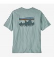 T-shirt Patagonia '73 Skyline Organic Thermal Blue