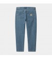 Calças Carhartt WIP Newel Pant Cotton Blue Stone Bleached